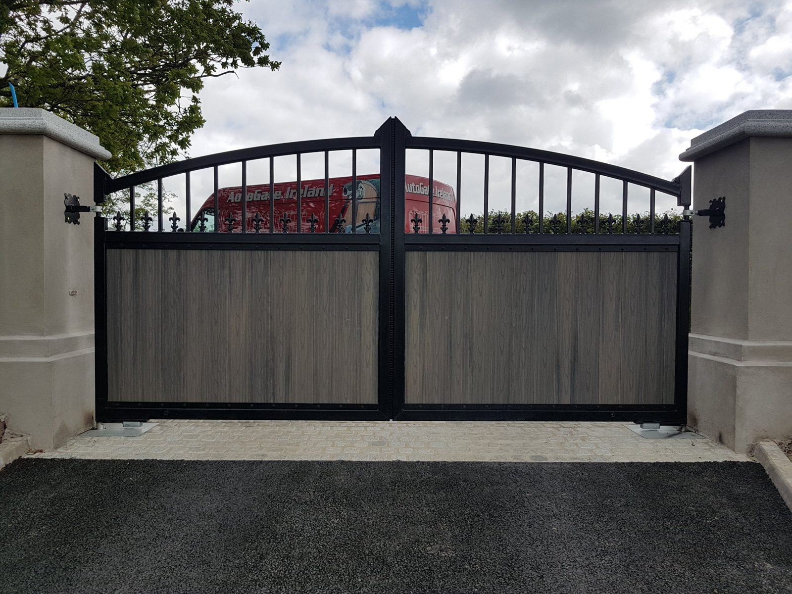 Arched composite gates like these for homes in Armagh