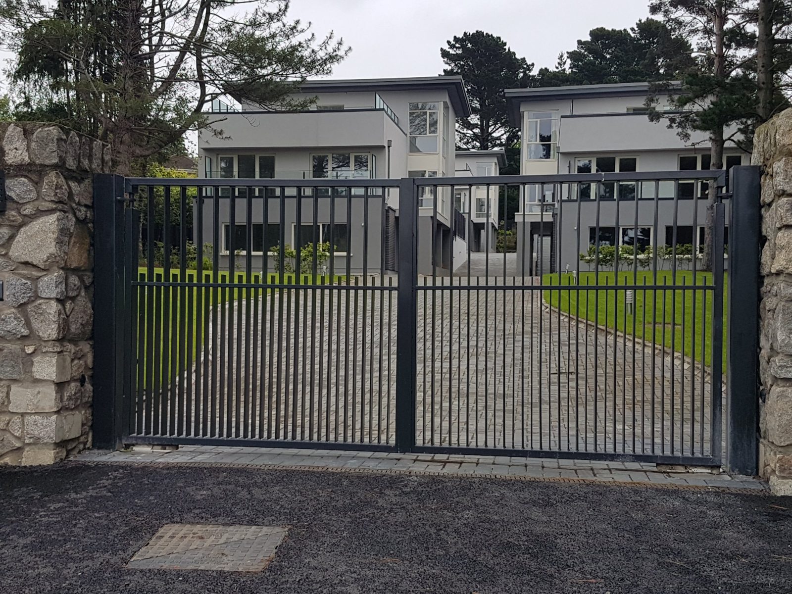 Vertical-bar gates like these for developments in Lisburn